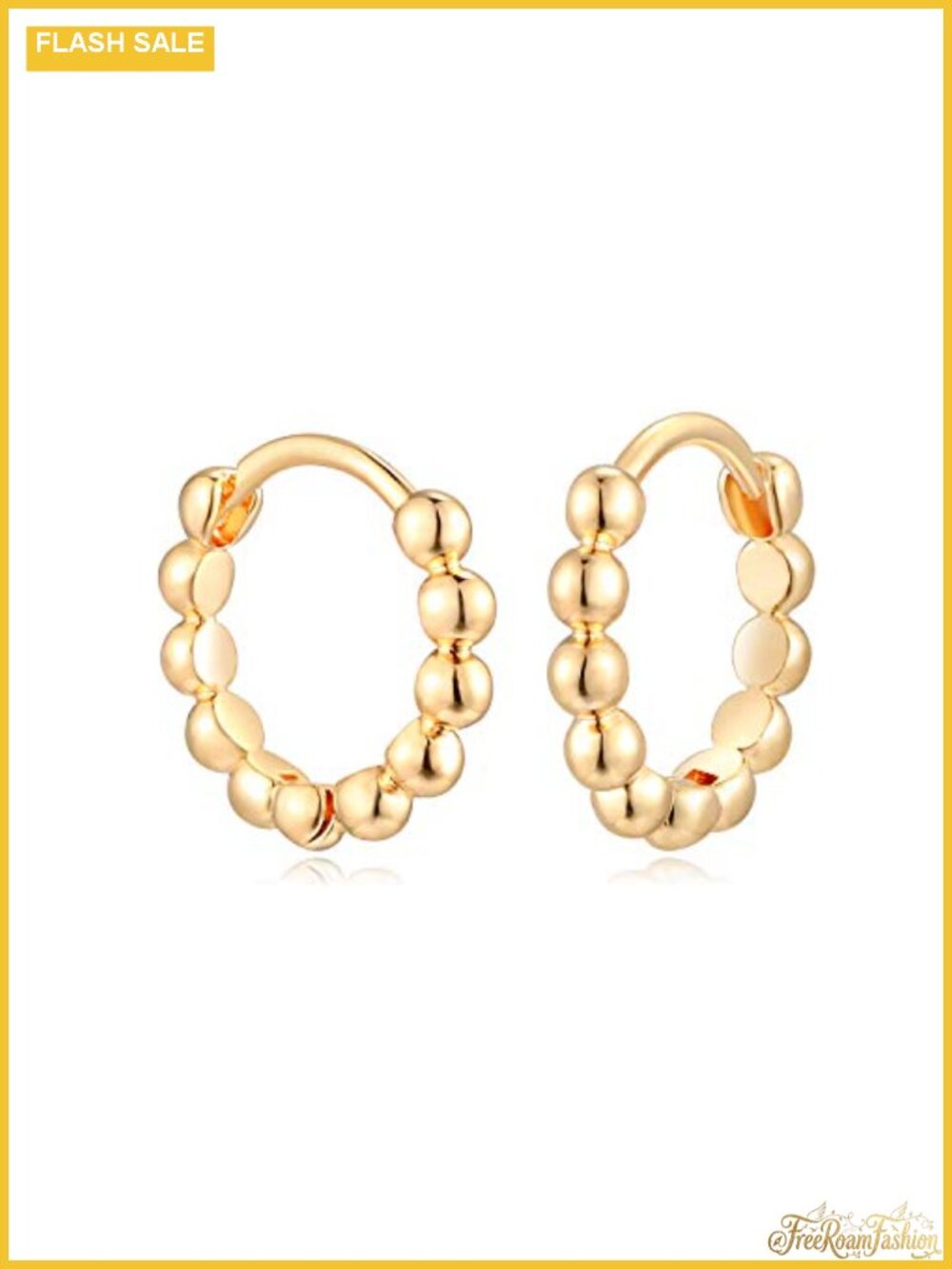 14K Gold Huggie Hoop Earrings Small Hypoallergenic Everyday Jewelry